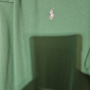 Polo by Ralph Lauren Green Shirt with Pink Accents